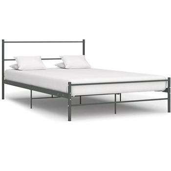 Rám postele šedý kov 120x200 cm (284686)