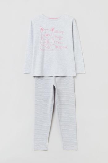 Dětské bavlněné pyžamo OVS bílá barva