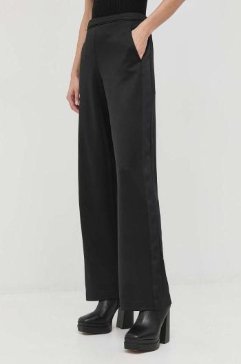 Kalhoty MAX&Co. dámské, černá barva, široké, high waist