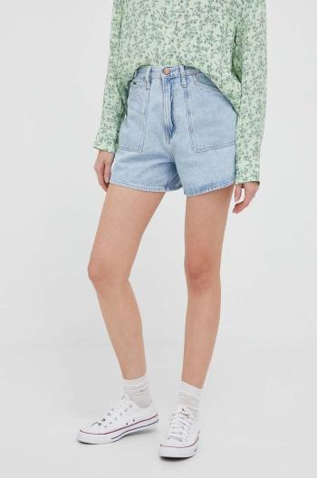 Džínové šortky Pepe Jeans Rachel dámské, hladké, high waist