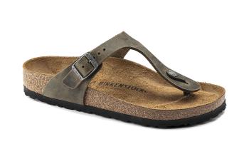 Birkenstock Gizeh FL Faded Khaki Regular Fit hnědé 1019327