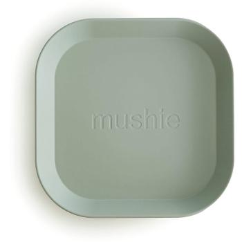 Mushie Square Dinnerware Plates talíř Sage 2 ks