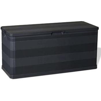 Zahradní úložný box černý 117 x 45 x 56 cm (43708)