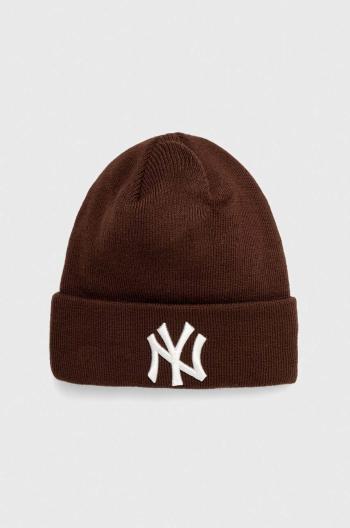 Čepice New Era hnědá barva, NEW YORK YANKEES