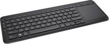 Klávesnice Microsoft All-in-One cordless Media Keyboard, integrovaný touchpad, odolné proti stříkající vodě, černá