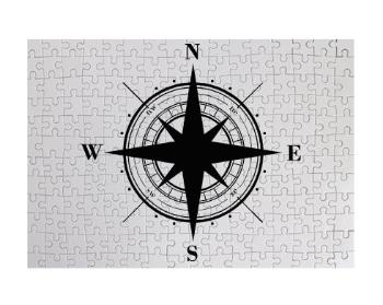 Puzzle A3 130 dílků Kompas