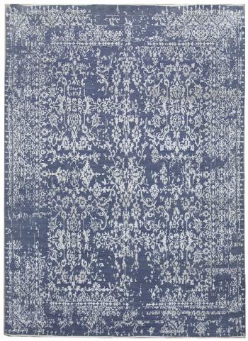 Diamond Carpets koberce Ručně vázaný kusový koberec Diamond DC-JK 1 Jeans blue/silver - 140x200 cm Modrá