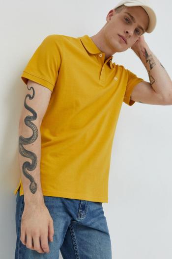 Bavlněné polo tričko Tom Tailor žlutá barva