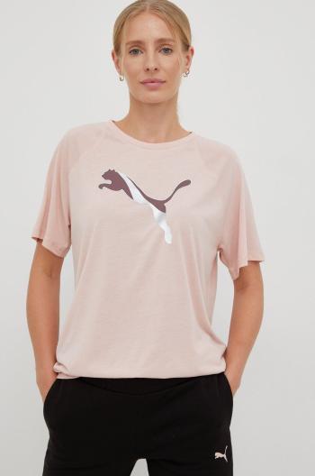 Tréninkové tričko Puma Evostripe růžová barva