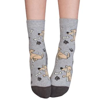 Chlapecké vzorované ponožky WOLA PES, KOSTI šedé Velikost: 27-29