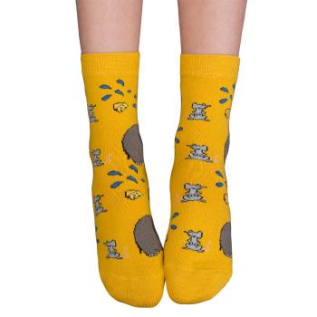 Dětské ponožky GATTA MYŠKY A SLONI žluté Velikost: 21-23