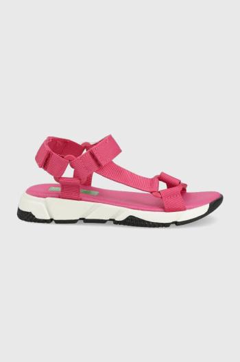 Dětské sandály United Colors of Benetton růžová barva