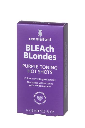 Lee Stafford Bleach Blondes Purple Reign Hot Shots - tónovací kúry, 4x 15 ml
