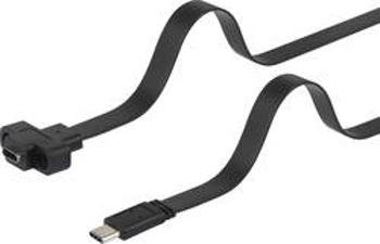 USB 3.0 prodlužovací kabel Renkforce RF-3415030, 25.00 cm, černá