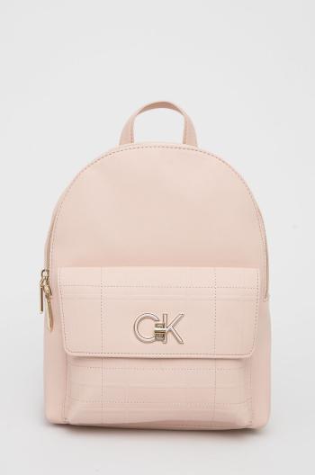 Batoh Calvin Klein dámský, růžová barva, malý, hladký