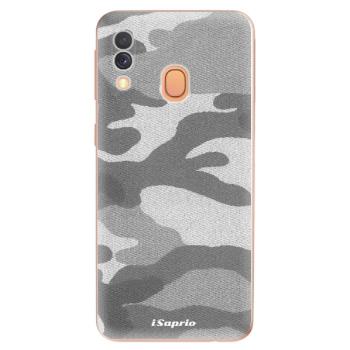 Odolné silikonové pouzdro iSaprio - Gray Camuflage 02 - Samsung Galaxy A40