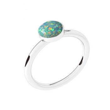 NUBIS® Stříbrný prsten s opálem - velikost 56 - NBP42-OP03-56