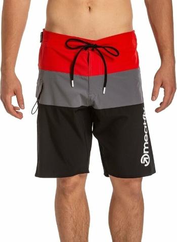 Meatfly Mitch Boardshorts 21'' Red Stripes M Pánské plavky