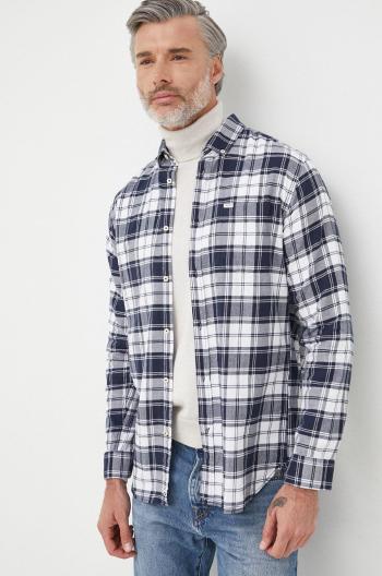 Bavlněné tričko Pepe Jeans tmavomodrá barva, regular, s límečkem button-down