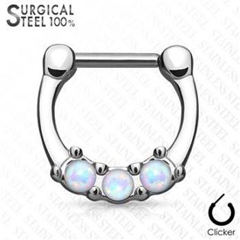 Šperky4U Ocelový piercing do nosu - septum - NS0027