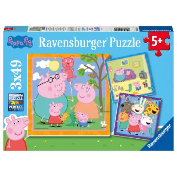 Puzzle Prasátko Peppa 3x49 dílků