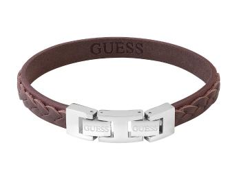 Guess Stylový náramek z pravé hnědé kůže Tuson JUMB02143JWSTTMT