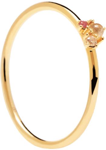 PDPAOLA Romantický pozlacený prsten ze stříbra ROSÉ BLUSH AN01-192 52 mm