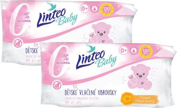 Linteo Baby Vlhčené ubrousky s měsíčkem lékařským 2 x 120 ks