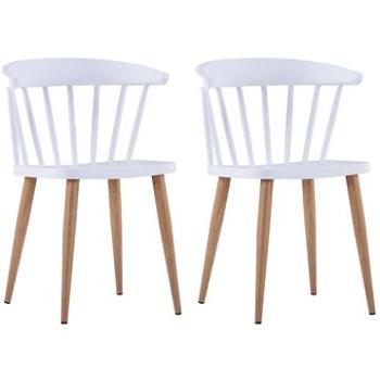 Jídelní židle 2 ks bílé plastové (247287)