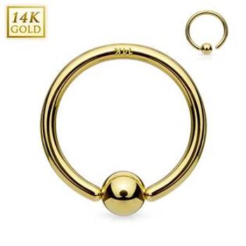 Šperky4U Zlatý piercing - kruh, Au 585/1000 - ZL01042-08102-YG