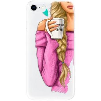 iSaprio My Coffe and Blond Girl pro iPhone SE 2020 (coffblon-TPU2_iSE2020)