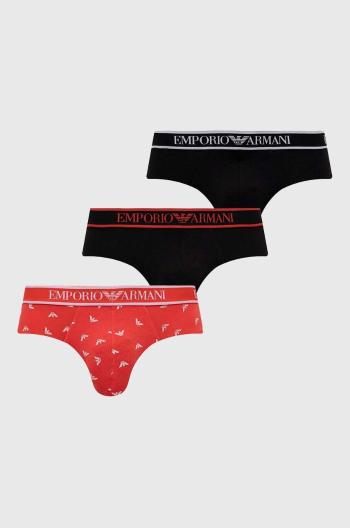 Spodní prádlo Emporio Armani Underwear 3-pack pánské, červená barva