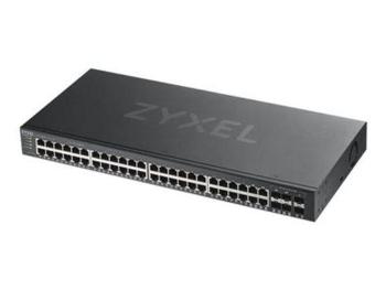 Zyxel GS1920-48v2, 48 Port Smart Managed Switch 48x Gigabit Copper and 4x Gigabit dual pers., hybird mode, standalone or, GS1920-48V2-EU0101F