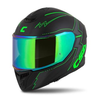 Moto přilba Cassida Integral GT 2.1 Flash černá matná/zelená fluo/tmavě šedá  3XL (65-66)