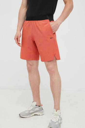 Tréninkové šortky Reebok Epic pánské, oranžová barva