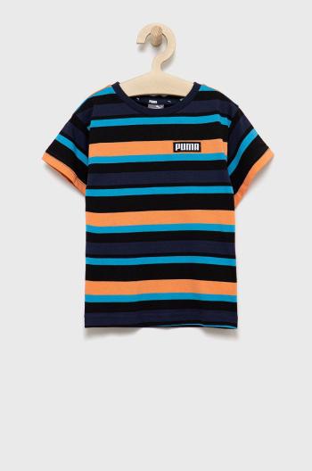 Dětské bavlněné tričko Puma 847293 tmavomodrá barva