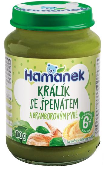 Hamánek Králík se špenátem a bramborem 190 g