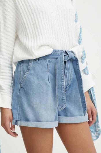 Džínové šortky Pepe Jeans A-LINE SHORT UHW VINTAGE dámské, hladké, high waist, PL801119