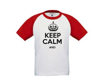 Dětské tričko baseball Keep calm