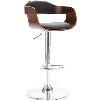 Barová židle překližka a šedý textil, 287406 (287406)