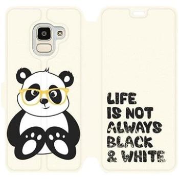 Flipové pouzdro na mobil Samsung Galaxy J6 2018 - M041S Panda - life is not always black and white (5903226359226)