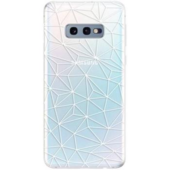 iSaprio Abstract Triangles 03 - white pro Samsung Galaxy S10e (trian03w-TPU-gS10e)