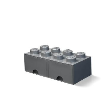 Úložný box 8 s šuplíky, více variant - LEGO Barva: tmavě šedá