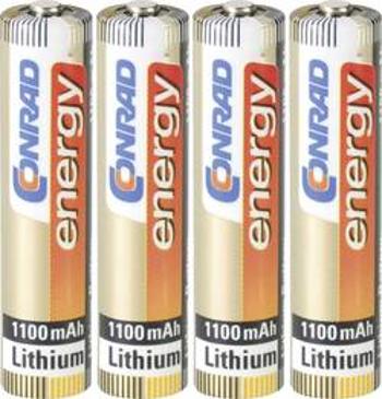 Mikrotužková baterie AAA lithiová Conrad energy Extreme Power FR03, 1100 mAh, 1.5 V, 4 ks