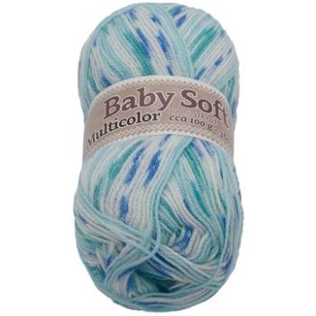 Baby soft multicolor 100g - 602 bílá, modrá, tyrkysová (6856)