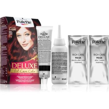 Schwarzkopf Palette Deluxe permanentní barva na vlasy odstín 6-888 Flaming Red 1 ks