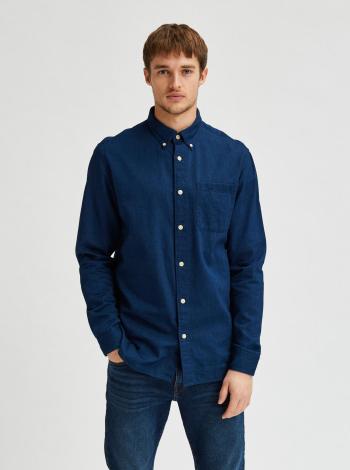 Tmavě modrá džínová košile Selected Homme Regrick