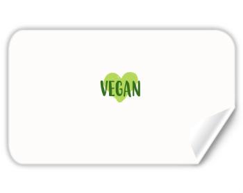 Samolepka vlastní tvar - 5ks VEGAN