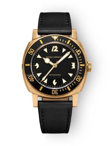 Nivada Grenchen Depthmaster Bronze - Black Leather