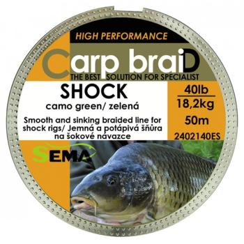 Sema šoková šňůra shock 50 m camo-průměr 40 lb / nosnost 18,2 kg